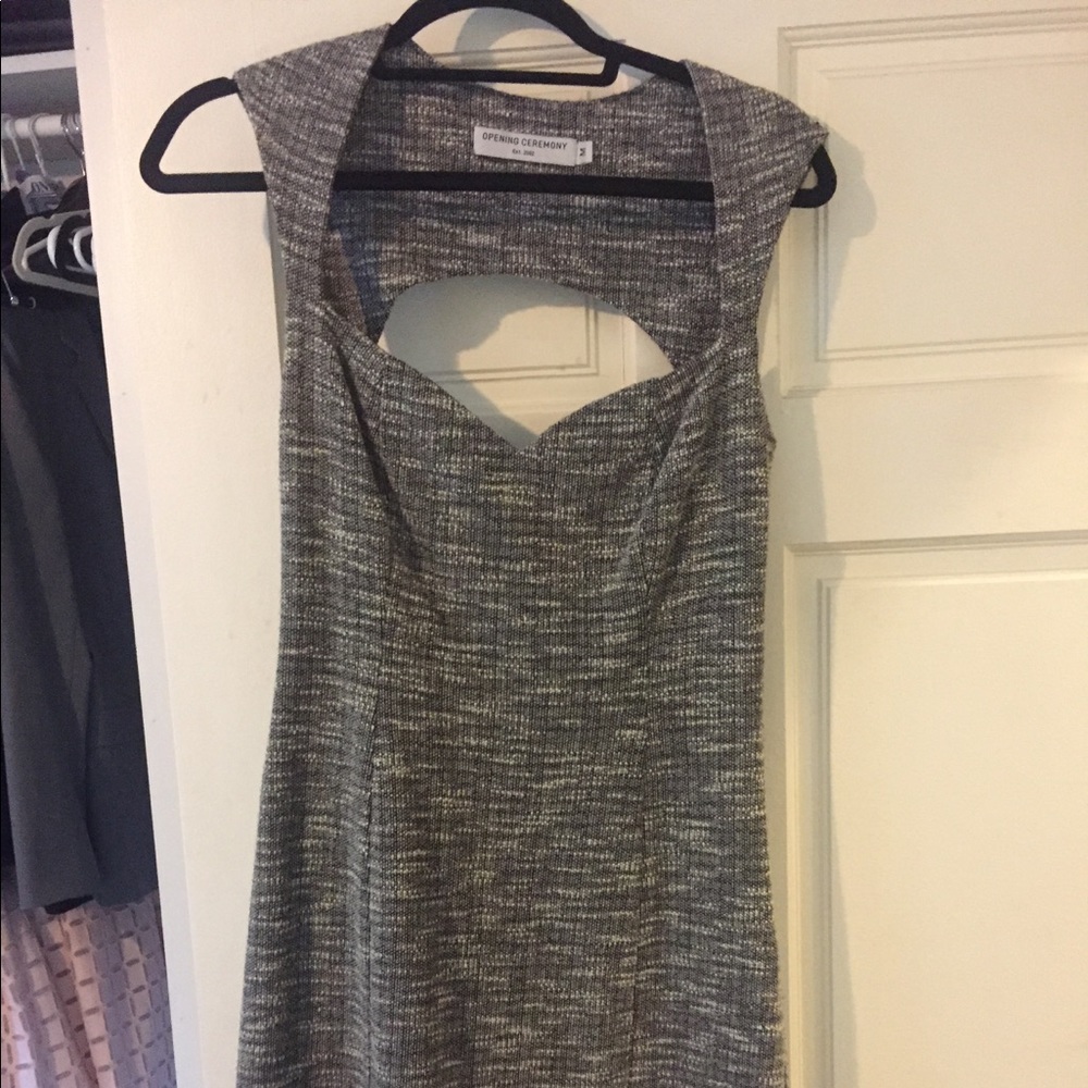 Opening ceremony woven tight cocktail dress